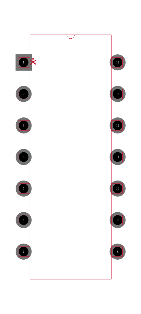 MSP430F2003IN封装焊盘图