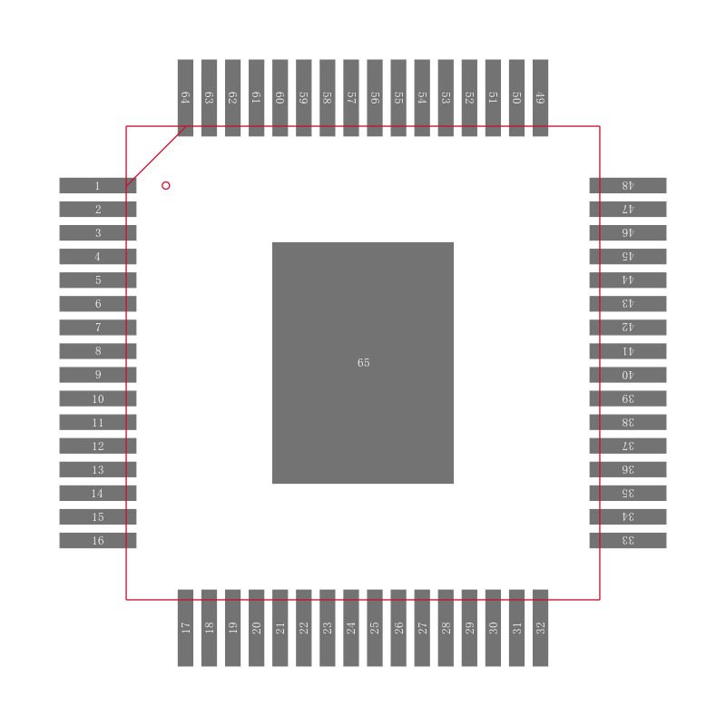 MSP430FR2033IPMR封装焊盘图