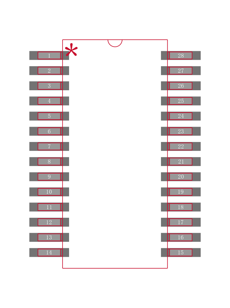 MSP430FR5730IPWR封装焊盘图