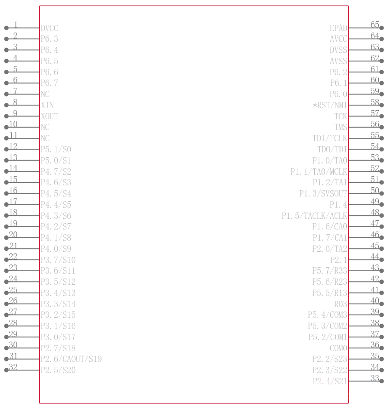 MSP430F413IRTDT引脚图