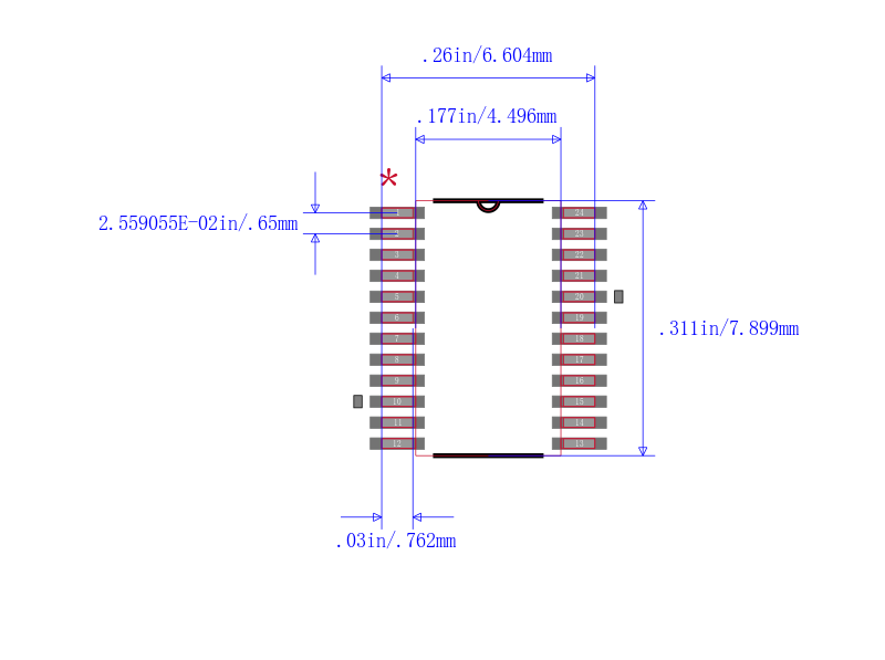 MSP430AFE233IPW封装图