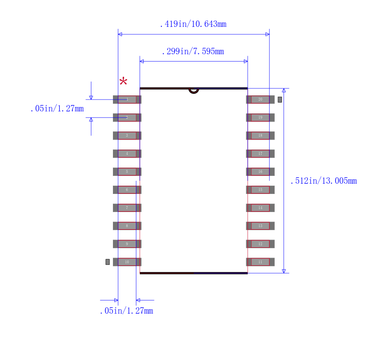 MSP430F1132IDW封装图