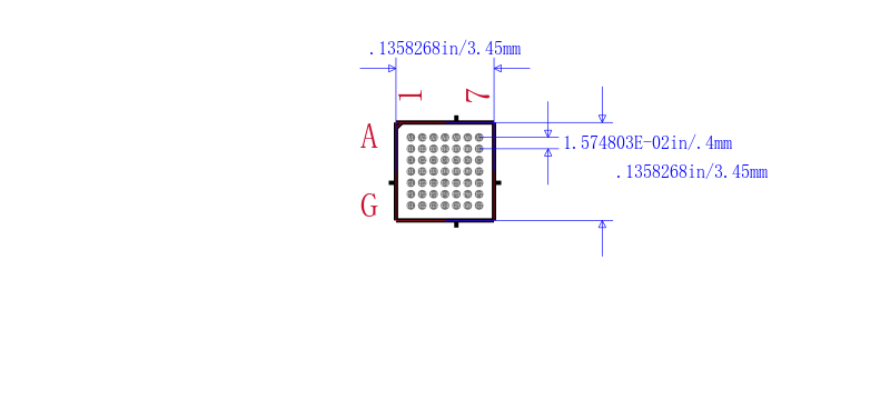 MSP430F2252IYFFR封装图