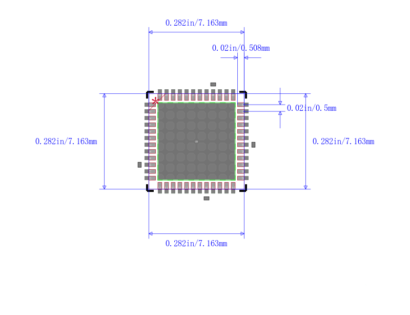 MSP430F5212IRGZR封装图