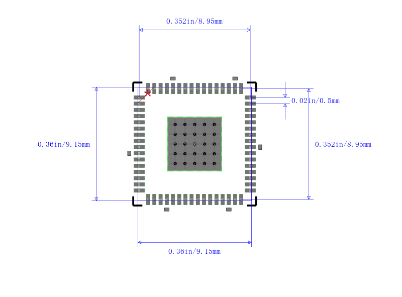 MSP430F5259IRGCR封装图