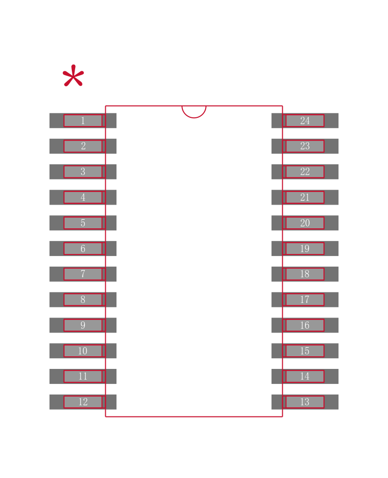 MSP430AFE232IPW封装焊盘图