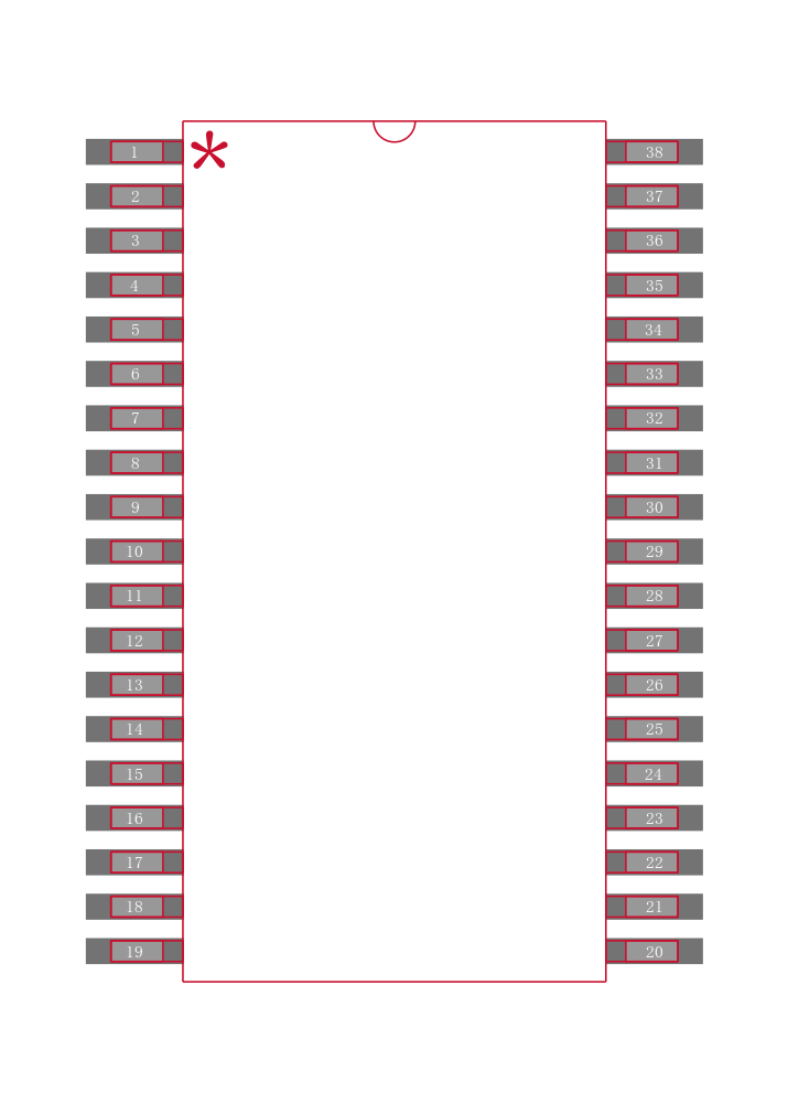 MSP430FR5857IDA封装焊盘图