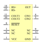 MAX4374TESD+引脚图