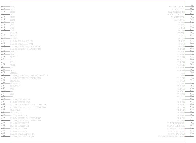 MSP430F6720IPZ引脚图