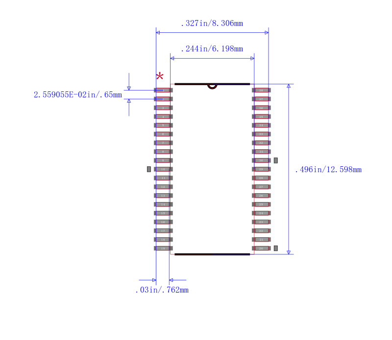 MSP430F2274MDATEP封装图