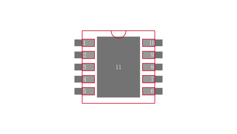 MCP79512T-I/MN封装焊盘图