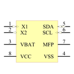 MCP7940NT-I/MS引脚图