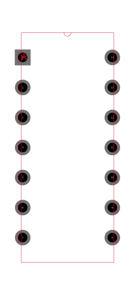 MAX414CPD封装焊盘图