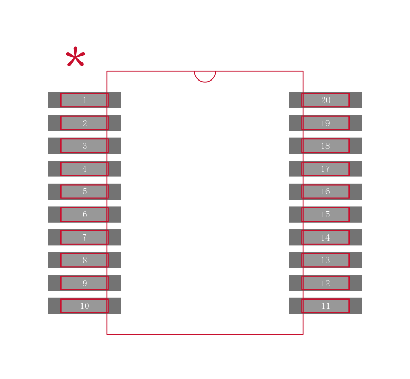 MAX3223ECDB封装焊盘图