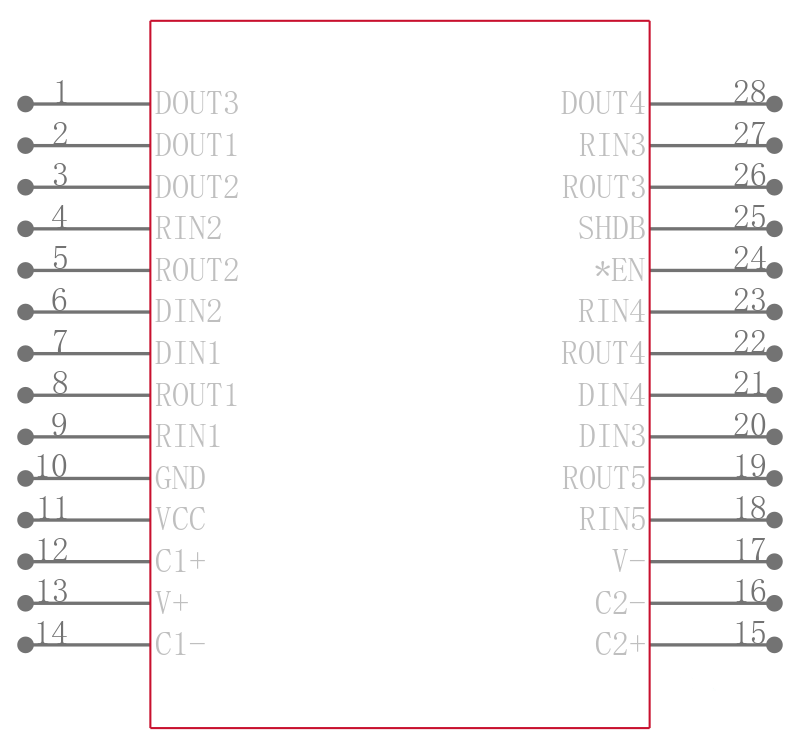 MAX211IDB引脚图