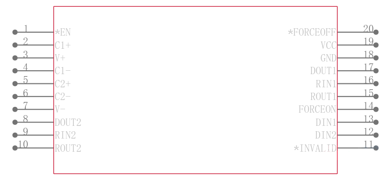 MAX3223ECDB引脚图