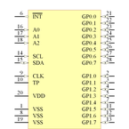 MCP23016T-I/SS引脚图
