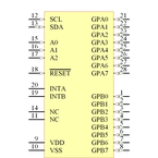 MCP23017T-E/SS引脚图