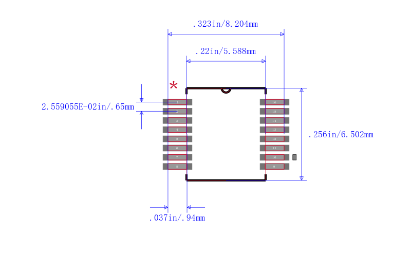 MAX3232MDBREP封装图