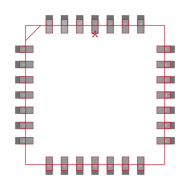 MC10E416FNG封装焊盘图