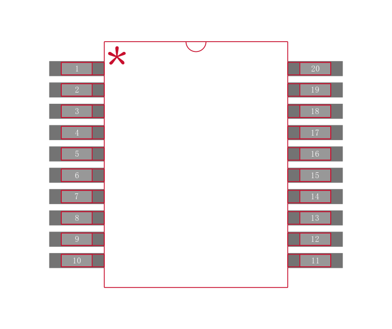 MCP3910A1T-E/SS封装焊盘图