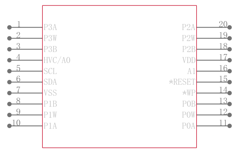 MCP4461-503E/ST引脚图