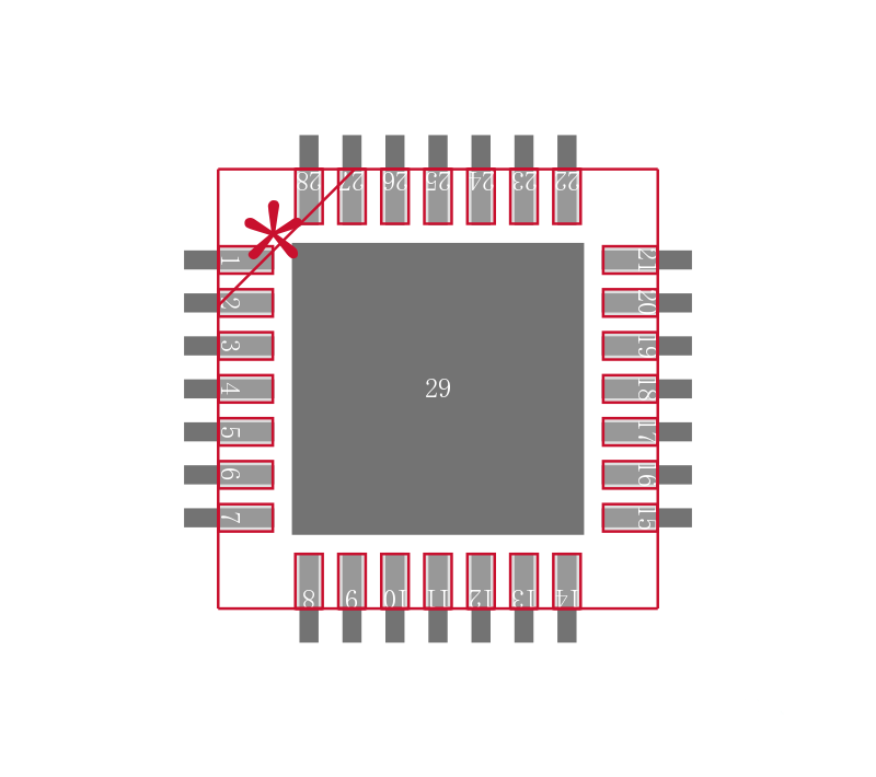 MAX9730ETI+T封装焊盘图