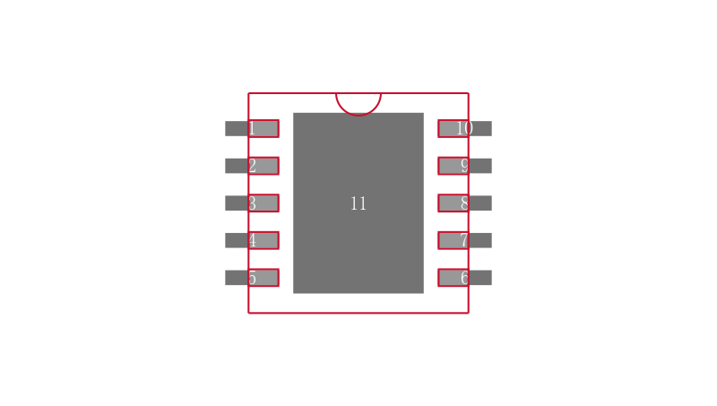 MIC2211-DLYML-TR封装焊盘图