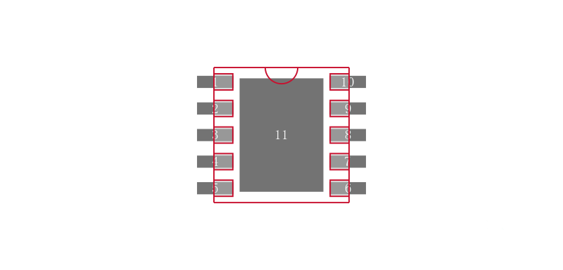 MIC4604YMT-TR封装焊盘图