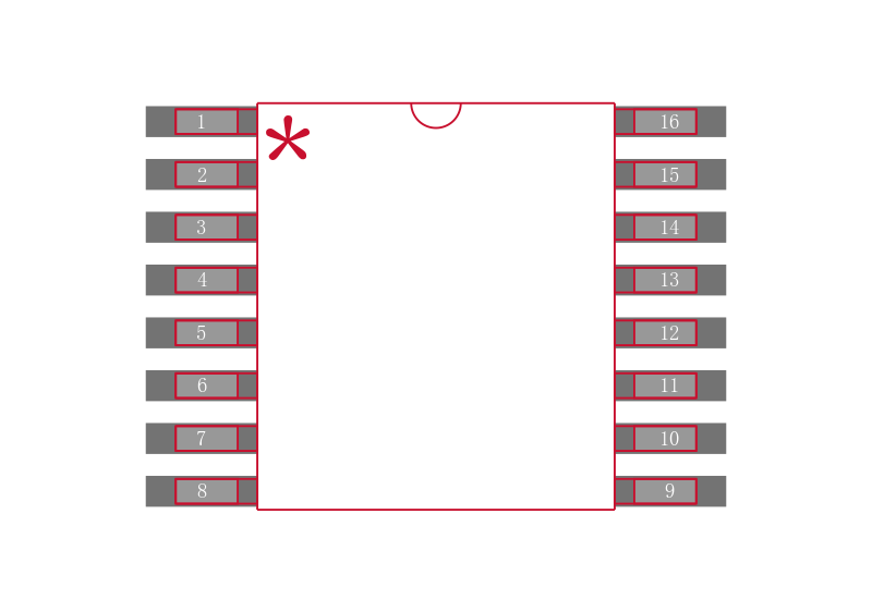 MC74HC157ADTR2封装焊盘图