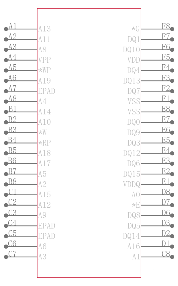 M28W160ECB70ZB6E引脚图