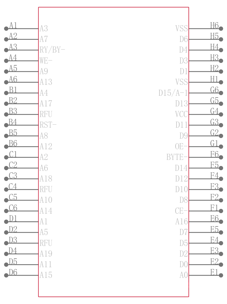 M29W160ET7AZA6F引脚图