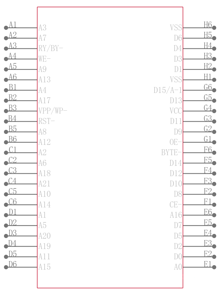 M29W640GL70ZA6E引脚图
