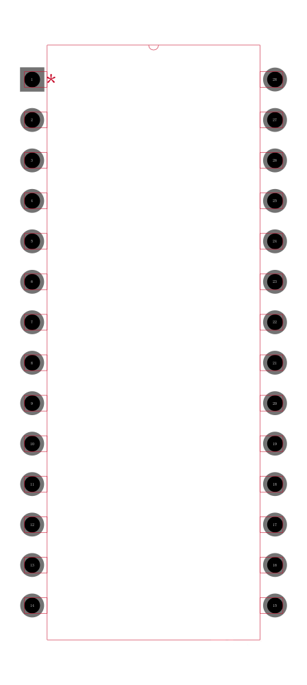 M27C256B-12F1封装焊盘图