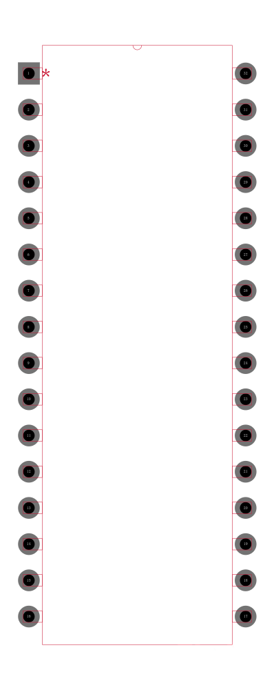 M27C4001-80XF1封装焊盘图