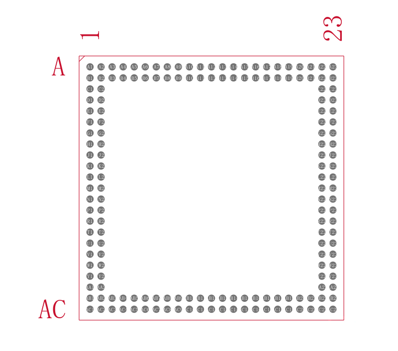 MT42L256M32D2LG-25 WT:A封装焊盘图