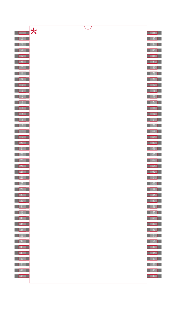 MT48LC2M32B2P-6 IT:G TR封装焊盘图