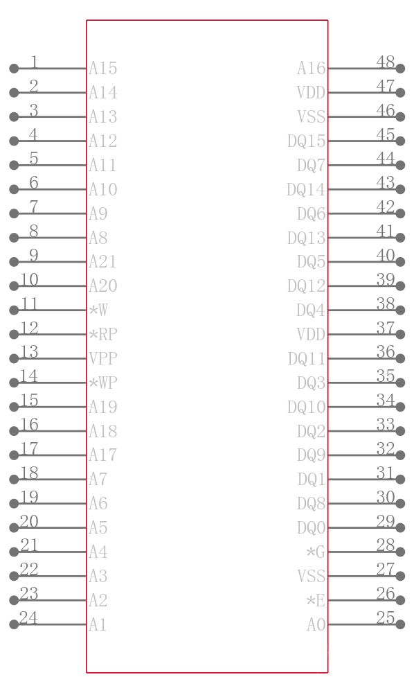 M28W640HCT70N6E引脚图