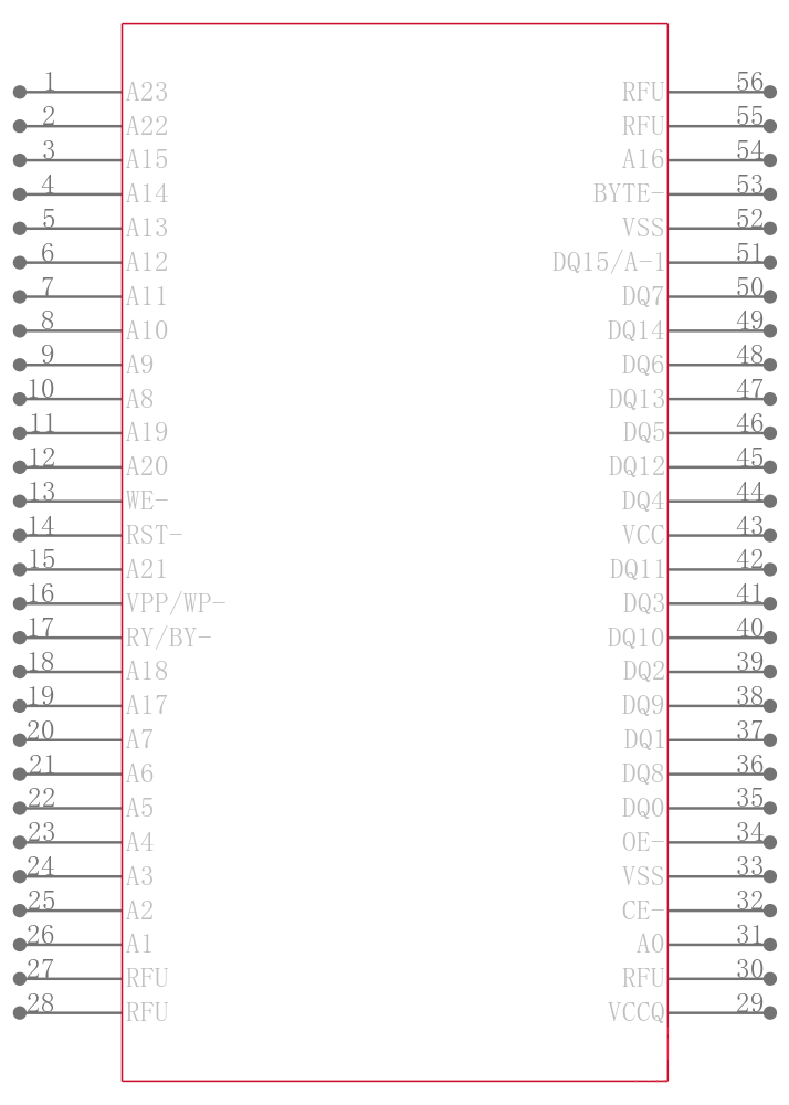M29W256GL7AN6E引脚图