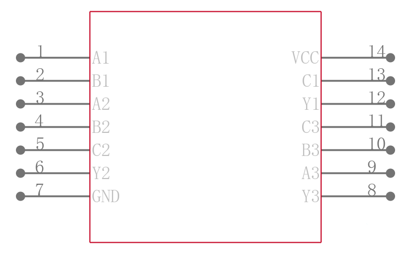 MC74HC10ADTG引脚图