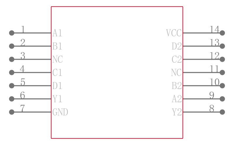 MC74HC20ADTG引脚图
