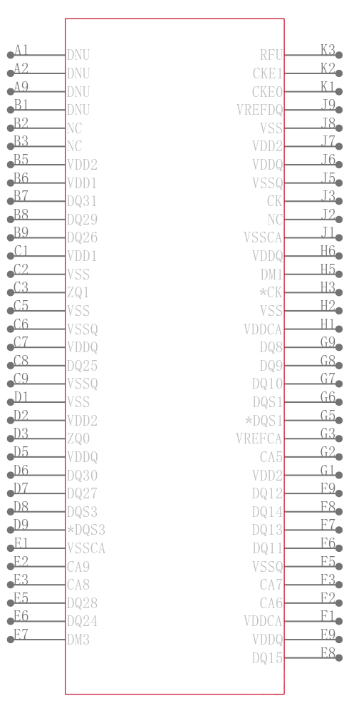 MT42L128M32D1GU-18 WT:A引脚图