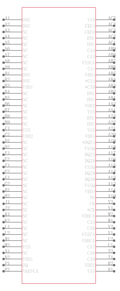 MT42L256M32D2LG-25 WT:A引脚图