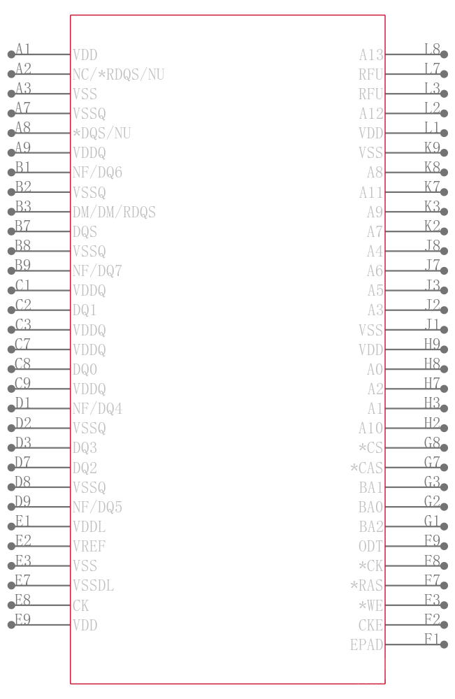 MT47H256M4CF-3:H TR引脚图