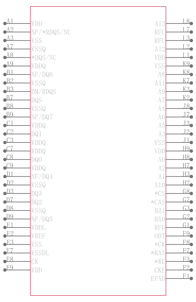 MT47H64M8CF-25E:G TR引脚图