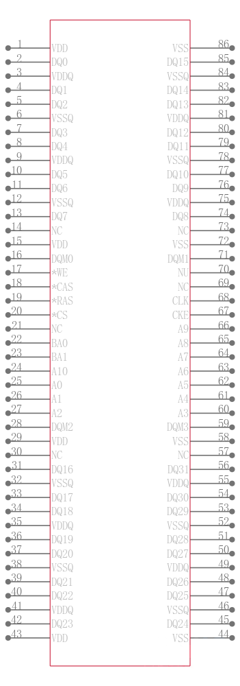 MT48LC2M32B2P-6:G TR引脚图