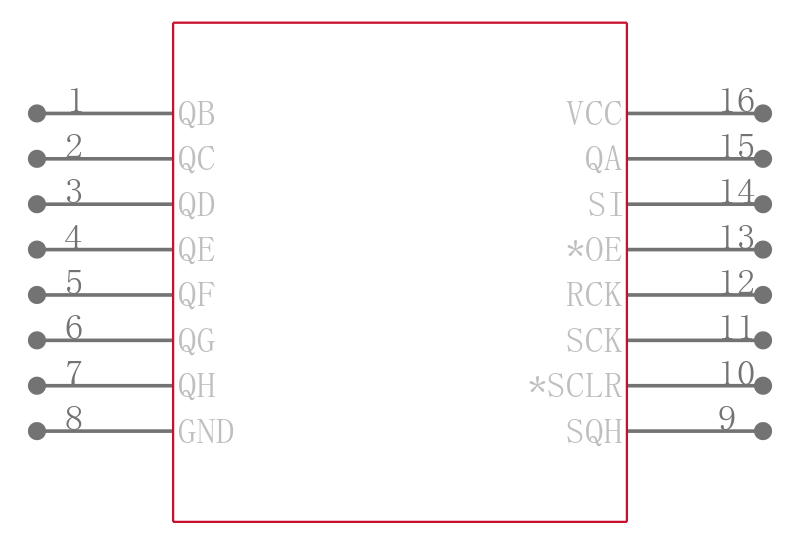 MC74VHC595DR2G引脚图