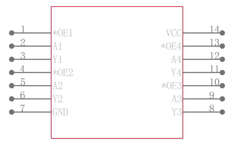 MC74VHC125DR2G引脚图