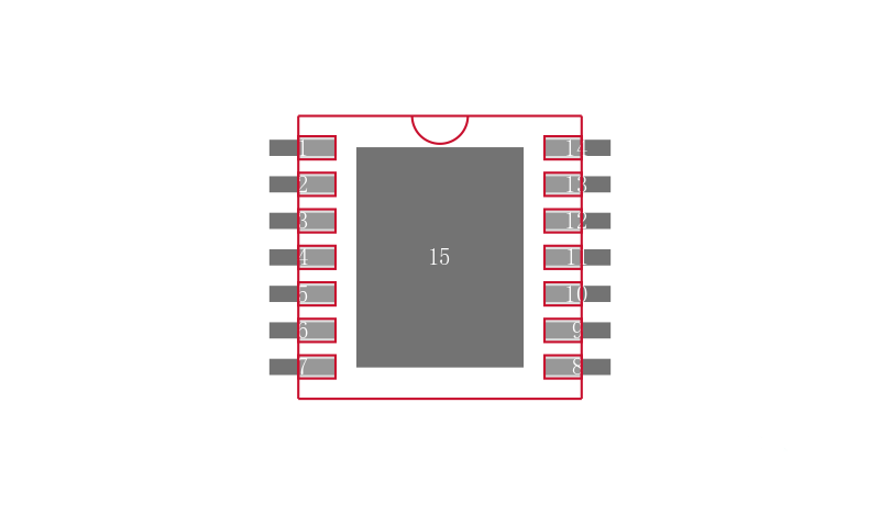 MAX14514ETD+T封装焊盘图