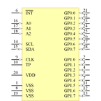 MCP23016-I/SS引脚图